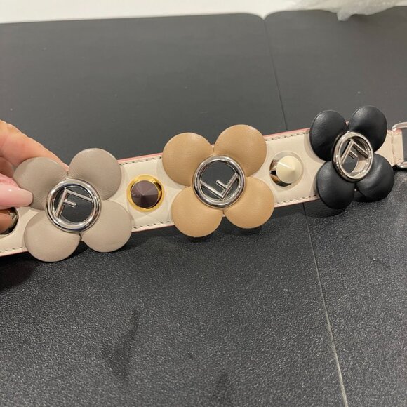 Fendi Calfskin F is Fendi Studded Flower Strap You Camelia (JB1326) - Picture 7 of 10